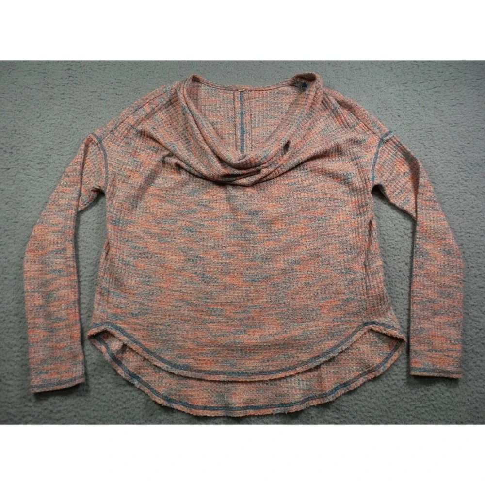Free People Top Womens Small Multicolor Misty Long Sleeve On‎ or Off Shoulder